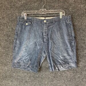 Polo‎ Ralph Lauren Chambray Cotton Shorts Womens 35 Casual Straight Fit Summer